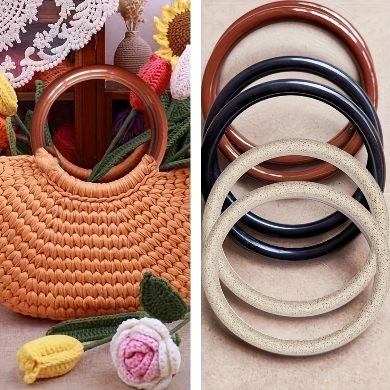 Travel Accessories Wallet - プラスチックバッグハンドル DIY手作りバッグ、編み物、かぎ針編み、交換用アクセサリー、ビーチバッグ、トートバッグ、財布、ストローバッグの編み物に最適