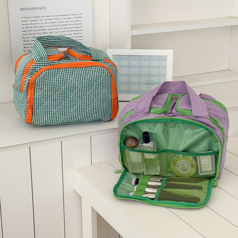 大容量のハンドバッグ型メイクブラシ収納ケース。複数のファスナ - Travel Accessories Organizer Bag のレビューと価格