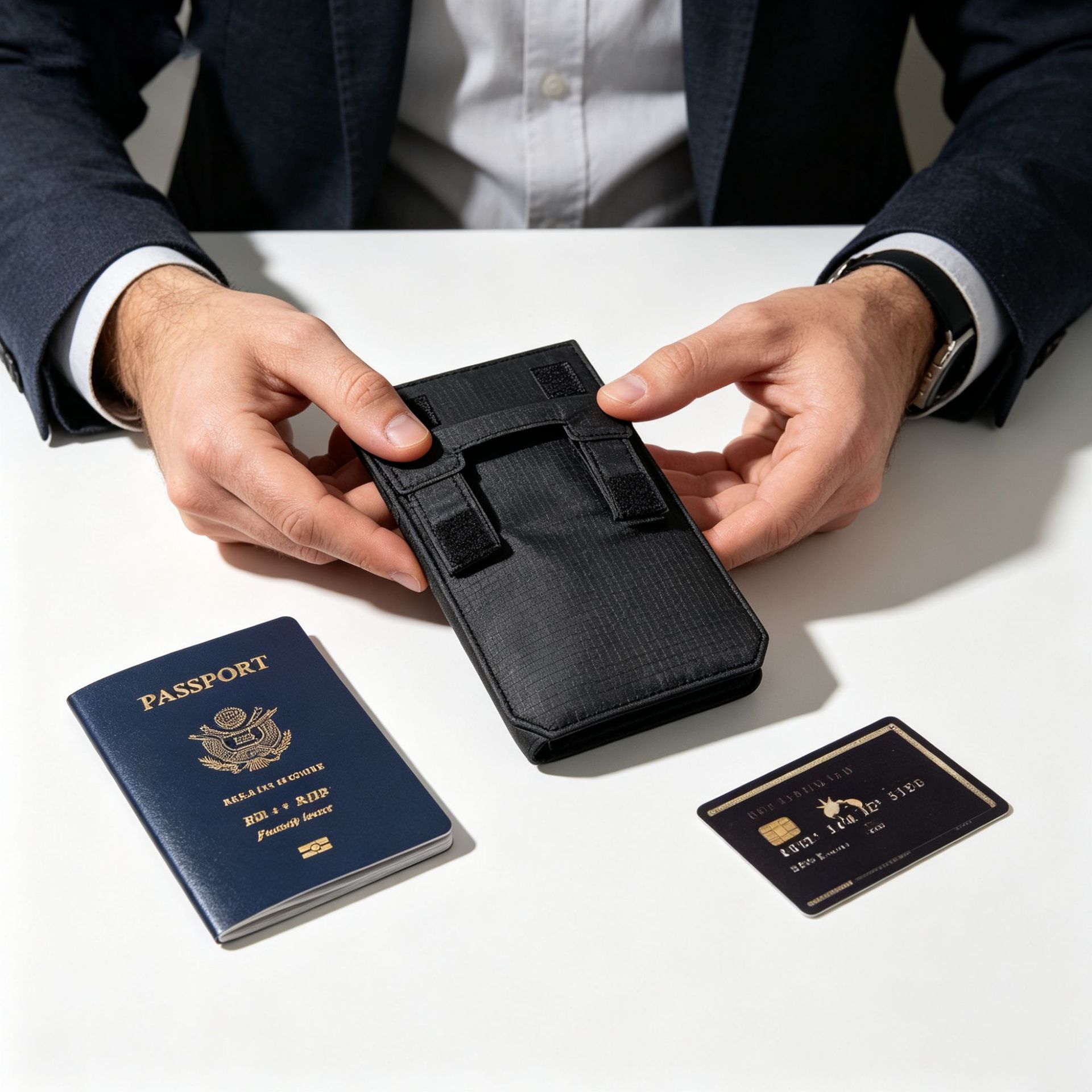 旅行用、隠しポケット付きウエストポーチ、盗難防止パスポートホ - Travel Accessories Wallet のレビューと価格