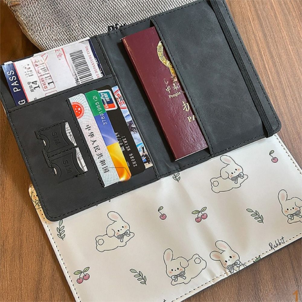 ウサギプリントパスポートホルダー超薄型PUレザーパスポートバ - Travel Accessories Wallet のレビューと価格