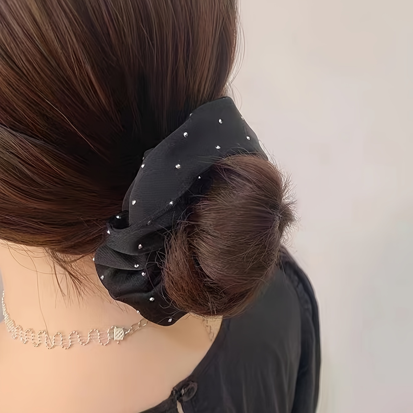 1/3 個のラインストーン装飾付きサテンシュシュ - ポニー - Travel Accessories Aesthetic のレビューと価格