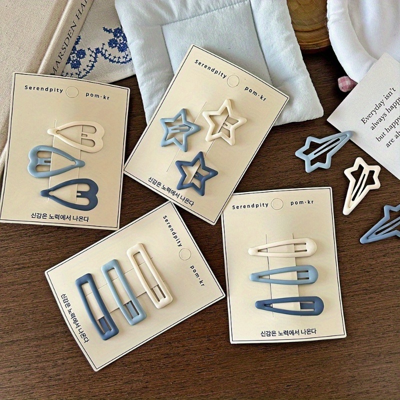 15個入り マット仕上げのヘアクリップ。キュートなグレーとブ - Travel Accessories Aesthetic のレビューと価格