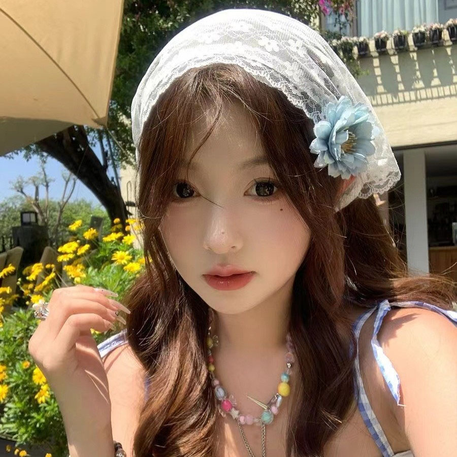 1個入り、三角形のレーススカーフ、白、可愛らしいレースのター - Travel Accessories Aesthetic のレビューと価格
